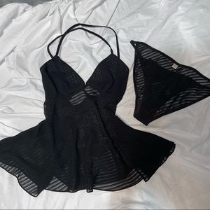 M Black Victoria's Secret Chemise and Bottom